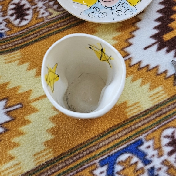 Whimsical Angel Pottery Plate & Cup - Picture 4 of 4